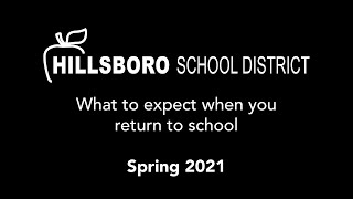 What to expect when you return to school, Spring 2021, Hillsboro School District