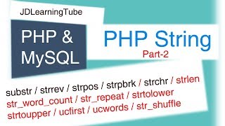 Learn Php String part2 - str_word_count , str_repeat, strlen... More
