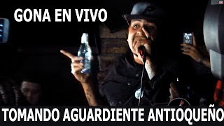 Gona en concierto - Medellín - tomando aguardiente antioqueño - en vivo -hip hop