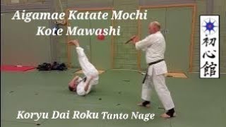 Tanto Nage Aigamae Katate Mochi Kote  Mawashi from the Tomiki Aikido Kata Koryu Dai Roku.