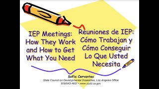 IEP Strategy Workshop #1