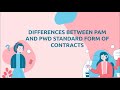 differences between pam and pwd standard form of contracts building contracts construction law