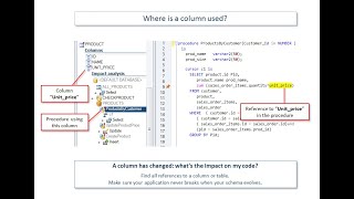 Find References to a Column in Oracle Database Code