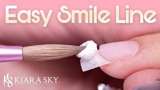 Perfect Acrylic French Tip 💅🏼 Nail How To: Easy Smile Line 🙂 Nail Tutorial ✨