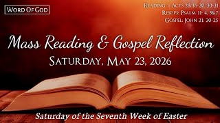 Today's Catholic Mass Readings and Gospel Reflection - Saturday, May 23, 2026