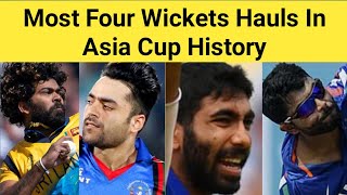 Most Four Wickets Hauls In Asia Cup History 🏏 Top 5 Bowler 🔥 #shorts #asiacup2022 #cricketshorts