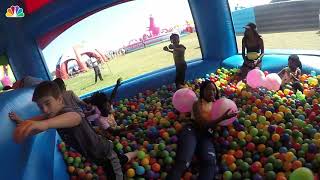 Hopping Through The World's Largest Bounce House | NBC New York