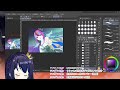 【お絵描き作業】op絵にlive2d用のパーツ分けもしていくッ【姫川あまゆ 新人vtuber】