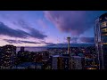 seattle sunset time lapse uhd