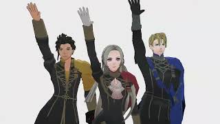 mmd p4d Now I Know (Yuu Miyake Remix) fe three houses edelgard dimitri and claude