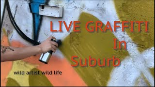 Amazing Live Graffiti scene creation 街头艺术大型涂鸦现场创作实记