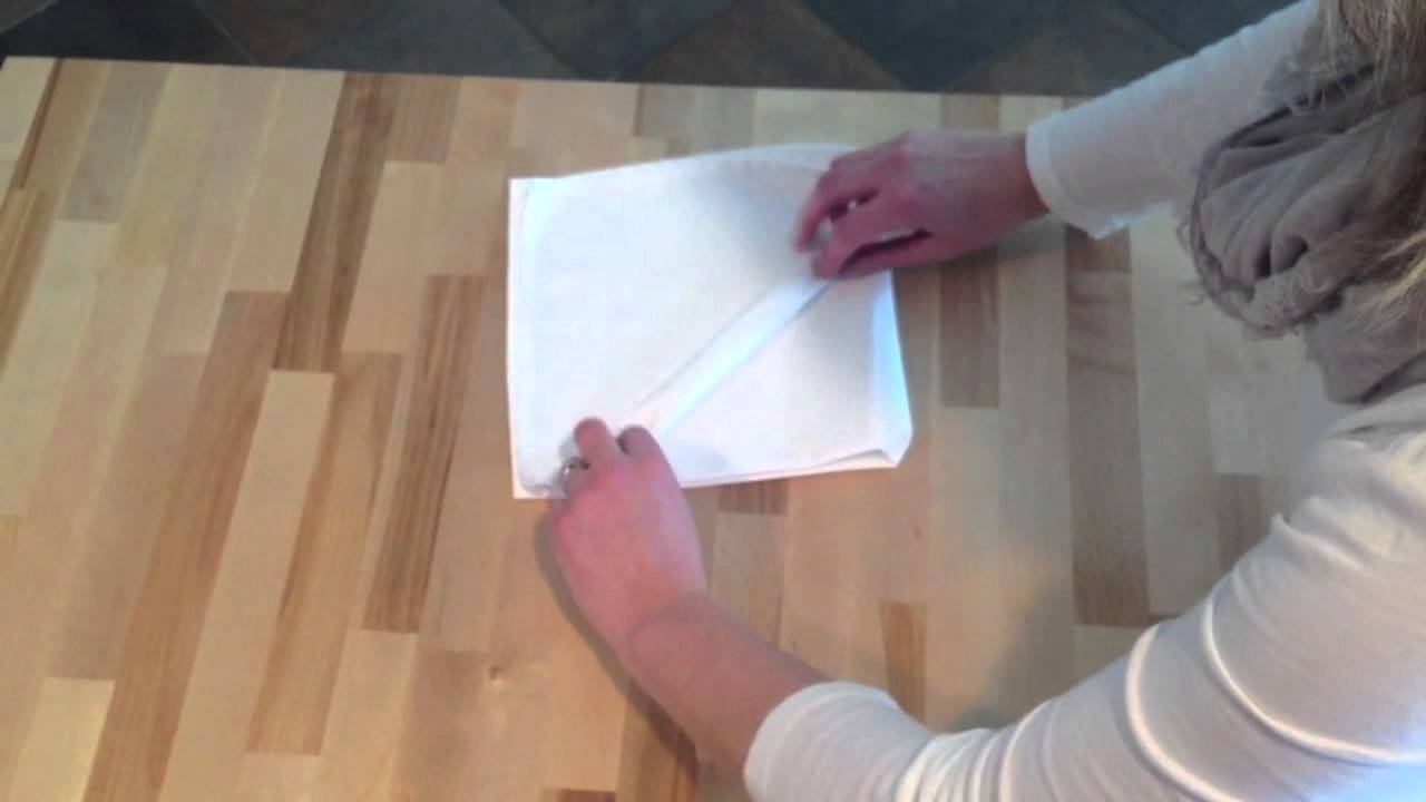 How To Fold A Cloth Dinner Napkin Youtube
