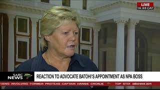 DA's Glynnis Breytenbach reacts to appointment of NPA boss