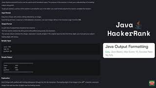 Java HackerRank | Java Output Formatting | No Talking