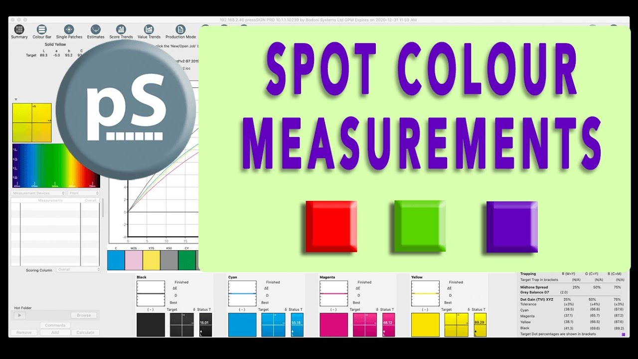Presssign Spot Color Measurement Youtube