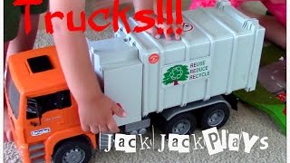 Bruder Garbage Truck Videos | Jack Jack with Trash Truck & Friends | JackJackPlays