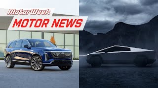 First Look at the Cadillac VISTIQ & Tesla Begins Delivering First Cybertrucks | MotorWeek Motor News