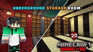 Underground Storage Room in Minecraft Hardcore (#20) | In Telugu | Raju Gaming