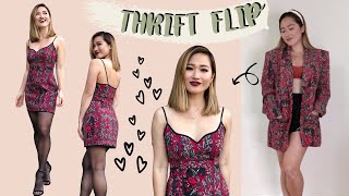 THRIFT FLIP | DIY Mini Dress | THRIFT STORE CLOTHING MAKEOVER