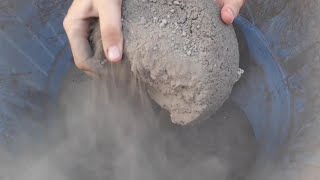 Mud sand ⏳ dusty bowls dry+wet ASMR crumbling video 🔥💯💦✔️Dusty ASMR