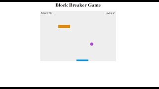 Simple Block Breaker Game in JavaScript