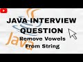 Remove Vowels from String | Java Program for Beginners