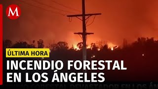 Incendio forestal en California alcanza zona residencial, \