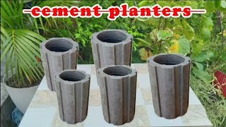 168.2 | design and make unique cement pot | cement craft ideas