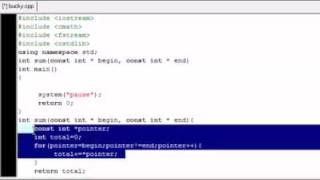 C++ Tutorial - 29 - Array Ranges in Functions.flv