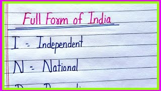 full form of India/India full form