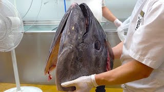 Amazing Skills !! 200KG Giant Bluefin Tuna Cutting Show !! - Korean Street Food