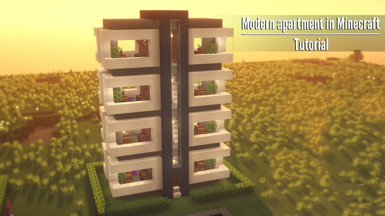 Modern Apartment In Minecraft How To Build Youtube