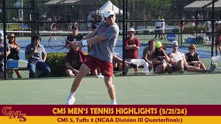 CMS Men's Tennis Highlights vs. Tufts