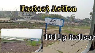 101Up Railcar Fastest Action Sadhoke \u0026 Kamoke Railway Station