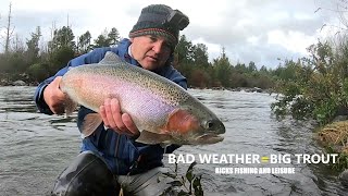 BAD WEATHER = BIG TROUT