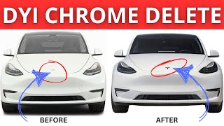 SUPER EASY DIY Tesla Logo Chrome Delete (EVBASE)