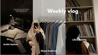 Weekly vlog | planning \u0026 starting a business, Arabic lessons, library dates 📖💕