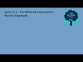 Conditional Expressions in Python (ChEn 263 - Supplement to Lecture 5)