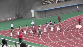 2013ＩＨ陸上北九州地区予選　女子100m決勝（風+0.6m）