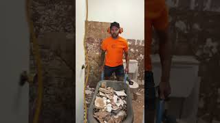 💥 Demolishing a Bathroom! Watch This Transformation Begin! 🚧 #Demolition #Construction