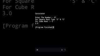 Python Program Square and Cube Root Calculator 🥰❤ #python #programming #shorts