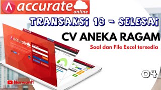 Tutorial Accurate Online I CV Aneka Ragam Transaksi 18 - Selesai