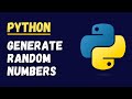 Generate Random Numbers | Python Tutorial for Beginners | Coding Interview Questions & Answers