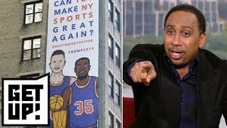 Stephen A. is appalled by the Knicks billboard recruiting Kevin Durant | Get Up!