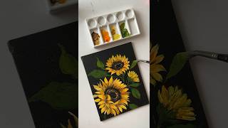 Happiest when painting sunflowers 🌻✨ #sunflowsunflowers #sunflower #acrylicpainting #satisfying