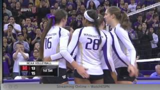 NEBRASKA vs WASHINGTON NCAA Volleyball 2014 [Set 1]