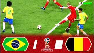 Brazil 1-2 Belgium - De Bruyne's Fantastic Goal - World Cup 2018 - Extended Highlights - Full HD