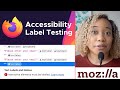 Test for Text Label Issues using the Firefox Accessibility Inspector