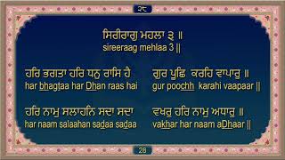 ਸਹਿਜ ਪਾਠ ਸ੍ਰੀ ਗੁਰੂ ਗ੍ਰੰਥ ਸਾਹਿਬ ਜੀ ਅੰਗ 28   Sri Guru Granth Sahib Ji Ang 28