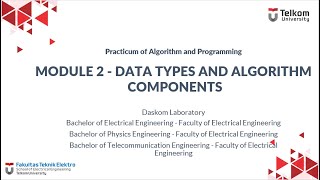 Module 2 Tutorial | Data Types and Algorithm Components